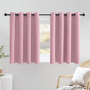 NICETOWN Crystal Pink Short Curtains for Girls Room, Grommet Kitchen Window Curtains Thermal Short Drapes Room Darkening for Cafe, 2 Panels, W52 x L36 by TinyTreasures Baby Boutique