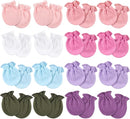 Newborn Baby Mittens No Scratch Cotton Elastic Wrist Gloves Infant Toddler Mittens for Baby Boy Girl 0-6 Months by TinyTreasures Baby Boutique