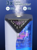 19L/5Gal Humidifiers for Bedroom Large Room 2800 sq ft, Quiet Humidifiers for Large Room, Floor Humidifier with 3 Mist Mode & Auto 180°Mist Tube for Home Whole House School Office Commercial Plants by TinyTreasures Baby Boutique