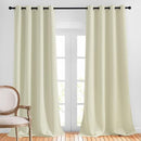 NICETOWN Room Darkening Curtains 108 inch Length - Grommet Thermal Insulated Window Treatments Solid Panels for Living Room/Bedroom/Villa, W52 x L108, 1 Pair, Beige by TinyTreasures Baby Boutique