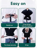BABELIO Baby Wraps Carrier with Adjustable Buckle, Easy to Wear Lightweight Baby Carrier Newborn, Hands Free Toddler Infant Slings 7-35lbs Black by TinyTreasures Baby Boutique