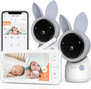 ARENTI 4MP 2.4G&5G WiFi Baby Monitor with 2 Cameras and Audio, Night Light, Auto Traking, Cry&Motion Detection, Temperature Sensor, App Control by TinyTreasures Baby Boutique