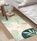 Lahome Washable Hallway Runner Rug - 2x4 Rugs for Bedroom Non-Slip Low-Pile Soft Bath Runner Rug Laundry Room Area Rug Botanical Print Throw Green Kitchen Mat Carpet Runner for Entrance Living Room by TinyTreasures Baby Boutique