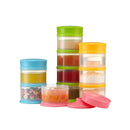 Innobaby Packin' Smart Stackable and Portable Storage System for Formula, Liquid, Baby Snacks and More. 3 Stackable Cups in Lime. BPA Free, 12 Ounce by TinyTreasures Baby Boutique