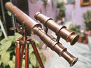 Antique Brass Telescope Marine Navy Adjustable Floor Standing Brass Telescope Maritime Ship Instrument Functional Clear Vision Instrument Nautical Home Decor by TinyTreasures Baby Boutique