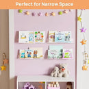 upsimples 4 Pack Acrylic Shelves for Wall Storage, 15" Floating Bookshelves for Kids, Display Shelf Organizer for Bathroom, Bedroom, Living Room, Kitchen, Room Decor, Clear by CozyNest Decor