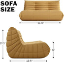 Bean Bag Chair, Loveseat Fireside Chair Bean Bag Sofa Large Bean Bag Chair for Adults, 2 Seater Bean Bag Chairs for Teens with High Density Comfortable Foam, Bean Bag for Living Room, Bedroom (Yellow) by CozyNest Decor