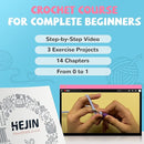 Crochet Kit for Beginners, Unicorn Crochet Kits for Kids and Adults Include Rainbow Yarn, Videos Tutorials, Eyes, and Crochet Hook - Crochet Animal Kit, Beginner Crochet Kit - Gift for Birthdays by TinyTreasures Baby Boutique