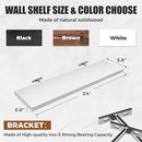 3-Pack Floating Wall Shelves, 24-Inch Rustic White Wooden Shelves for Storage and Décor, Easy Installation for Living Room, Bedroom, and Kitchen by CozyNest Decor