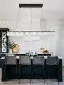 W48 Black Chandeliers for Dining Room, Modern Crystal Pendant Lights Fixture Farmhouse Hanging Dining Light Fixtures for Kitchen Island, Living Room, Bedroom by CozyNest Decor