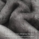 Ultra Soft Luxury Fluffy Mink Faux Fur Throw Blanket, Thick Warm Fall Winter Blankets for Bed, Couch, Cozy Plush Reversible Blanket for Chair, Sofa (Ombré Silver Onyx, 60"x80") by CozyNest Decor