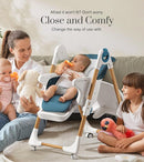 Mallify Convertible High Chairs for Babies and Toddlers, Height Adjustable Baby High Chair, High Chair with Removable Tray, Adjustable Backrest, Portable Baby Dinning Chair with Lockable Wheels by TinyTreasures Baby Boutique