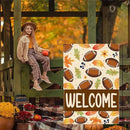 Welcome Fall Garden Flag Autumn Football Garden Flag 12x18 inch Double Sided Fall Maple Leaves Seasonal Flags for Yard Outside Lawn Patio (Flay 1802) by GreenHaven Gardens