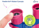 Binoculars for Kids, Girls or Boys Real Kids Binoculars in Vibrant Pink Blue - includes Sticker Book with 40 Bird Species - Kids Toys Small Binoculars, Toddler Binoculars by TinyTreasures Baby Boutique