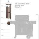 Corinthian Bells by Wind River - 50 inch Copper Vein Wind Chime for Patio, Backyard, Garden, and Outdoor Decor (Aluminum Chime) Made in The USA by CozyNest Decor