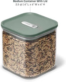 Caraway 2.5qt Glass Airtight Food Storage Container with Lid – Non-Toxic, BPA-Free Kitchen Storage Container – Stackable, Space-Saving Airtight Container for Dry Goods and More - Sage by CozyNest Decor
