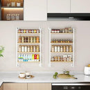 IBUYKE Spice Rack Wall Mount,4 Tier Hanging Seasoning Organizer,Spice Rack for Wall for up to 50 Jars,Spice Organization for Kitchen Cabinet,Living Room,Bathroom,Pantry,Natural TLJ016R by CozyNest Decor
