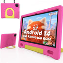 Kids Tablet with Strap, Android 14 Tablet for Kids 10 inch, Toddler Tablets Octa-Core 64GB 1TB Expandable, Children's Tablets with Case, Bluetooth WiFi Parental Control Dual by TinyTreasures Baby Boutique