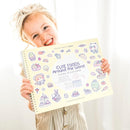 Girly Sticker Book Activity for Kids, Cute Foods Around The World by Cupkin, Toddler Airplane Travel Essentials, 500+ Stickers for Kids 12 Scenes + Coloring Book Pages, Crafts Ages 2-8 by TinyTreasures Baby Boutique