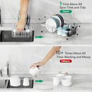 GSlife Expandable in Sink Small Dish Drying Rack - Stainless Steel Capacity Adjustable Over The Sink Dish Rack with Cup Holder (12" -16.8"), Dish Drainer for Kitchen Sink with Utensil Holder, Silver by CozyNest Decor
