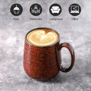 Hasense Red Coffee Mugs Set of 4, 12 oz Coffee Cups Ceramic, Latte Mug with Large Handle for Coffee, Tea, Milk and Chocolate,Easy Hold & Clean, Dishwasher & Microwave Safe by CozyNest Decor