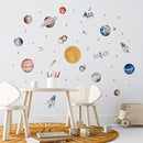 Solar System Wall Decals for Kids - Planets and Space Themed Wall Stickers by Lipastick - Peel and Stick Vinyl Decals for Boys and Girls Bedroom, Nursery, Playroom, Daycare - M Size by TinyTreasures Baby Boutique