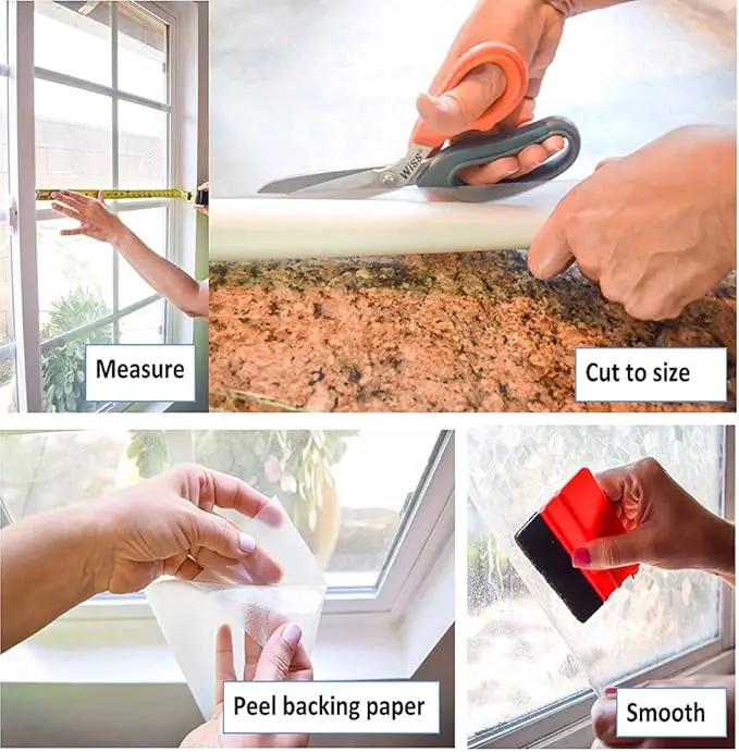 d-c-fix 346-0431-3PK Self-Adhesive Privacy Glass Window Film Venetian Garden, 17" x 78" Roll, 3-Pack, photo 10 of 10