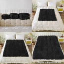 WESHIONGOO Chunky Knit Blanket Throw 40"*40" Knitted Throw Blankets for Couch Bed Fluffy Soft Blanket with Jumbo Chenille Yarn Thick 100% Handmade(Black) by CozyNest Decor