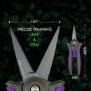 Bud Trimming Scissors Non-stick Resin Resist Blade Micro-Tip Garden Snips 6" Fluorine Coating Garden Scissors Pruning Shear Precision Leaf Stem Sharp Snips Effort-saving by GreenHaven Gardens