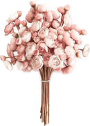 Floroom Ranunculus Artificial Flowers 18 Pcs Dusty Rose Faux Silk Mini Ranunculus Bulk Fake Wedding Filler Flowers for DIY Bouquets, Centerpieces, Bridal Shower Decorations & Arrangements by CozyNest Decor