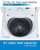 BLACK+DECKER 4.1 Cu. Ft. Top Loading Washing Machine with Agitator, Full Size Washing Machine with Glass Lid and Stainless Steel Tub, Machine with LED Display, 10 Wash Cycles, 120V, BTLW41MW, White by CozyNest Decor