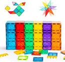 Gemmicc Magnetic Tiles, Deluxe 136 PCS Building Blocks Magnet Toys for Kids,3D Magnet Puzzles Stacking Blocks for Boys Girls,Huge Set with 2 Cars by TinyTreasures Baby Boutique