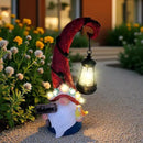 Solar Outdoor Figurine Lights Gnome Garden Decor Statue with LED Flowers & Lantern, Glowing Fairy Yard Decorations for Outside Patio Yard Front Porch, Housewarming Home Decor Gifts Thanksgiving by CozyNest Decor