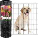 Black PVC Coated Welded Wire Fence 24 Inch x 50 Foot, 2 Inch x 4 Inch 15GA, Garden Border Fencing Roll Vinyl Coating Metal Wire Mesh Hardware Cloth for Yard Vegetable Plant Protection by GreenHaven Gardens