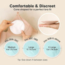 Organic Nursing Pads - 14 Washable Viscose Derived from Bamboo Breastfeeding Pads, Wash Bag, Reusable Breast Pads for Breastfeeding, Nipple Pads for Breastfeeding Essentials(Pastel Touch, L 4.8") by TinyTreasures Baby Boutique