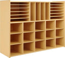 Angeles Value Line Multi-Section Storage, Classroom Shelves and Daycare Furniture, Construction Paper Organizer, 48" L x 12" W x 36" H by TinyTreasures Baby Boutique