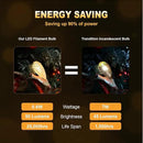 C9 Christmas Replacement LED Light Bulbs, E17 Base Commercial Grade Holiday Bulbs, 4W 5W 6W 7W Incandescent Equivalent, Warm White 2200K, Clear Plastic Bulbs for Christmas String Light - 50 Pack by GreenHaven Gardens