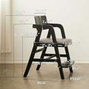Solid Wood high Chairs for Toddlers,High Chair Grows with Kid for Dining, Study Chair for Children, Black by TinyTreasures Baby Boutique