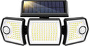 VIVOHOME Linkable Solar Flood Lights Outdoor, 2 Adjustable Motion Sensors Security Lights with 3 Heads, 2500LM, IP65 Waterproof, Solar Powered for Outside, Yard, Porch, Patio