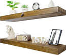 Floating Shelves 3 inch Thick for Wall Set of 2,Solid Pine Wood Wall Mount Shelf for Kitchen Living Room Bedroom Bathroom,8" D x 60" L x 3" H-Black Walnut by CozyNest Decor