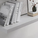 Floating Shelf, Set of 2 Wall Shelf, 36 in W x 12.75 in D x 2 in H Wooden Floating Wall Shelf with Invisible Brackets for Living Room/Bedroom/Bathroom/Kitchen Storage and Decor, White by CozyNest Decor