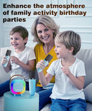 Mini Karaoke Machine Speaker for Kids Adults, Portable Bluetooth with 2 Wireless Microphones, Children's Day Birthday Gift Ideas for Toys for Teens Boys and Girls Aged 4, 5, 6, 7, 8, 9, 10, 11, 12+ by TinyTreasures Baby Boutique