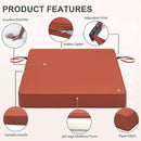 Favoyard Patio Chair Cushions 18.5 x 16 x 3 Inch Waterproof Outdoor Seat Cushions for Patio Furniture 3-Year Color Fastness Garden Sofa Couch Chair Pads with Handle & Adjustable Straps Set of 2, Spice by GreenHaven Gardens