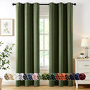 MIULEE Olive Green Blackout Curtains for Bedroom Living Room 72 Inches Long 2 Panels, Thermal Insulated Room Darkening Drapes Solid Grommet Top Noise Reducing Dark Green Window Curtains W40 x L72 Inch by TinyTreasures Baby Boutique