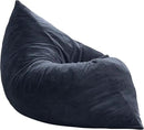 Hobestluk 3 in 1 Bean Bag Chair Giant Bean Bag Chairs for Adults with Plush Faux Fur Cover Convertible Bean Bag Floor Cushion with Machine Washable Cover for Living Room (Plush Dark Grey) by CozyNest Decor