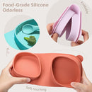 Silicone Foldable Novelty Dinner Plates,Suction Plates for Baby Travel Essential with Forks and Spoons,Microwave & Dishwasher Safe,Watermelon by TinyTreasures Baby Boutique