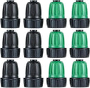 12 Pcs 1/2 Inch Drip Irrigation Tubing Faucet Garden Hose Adapter, 3/4" to 1/2" Drip Irrigation Tubing Hose Adapter, 3/4 Inch Faucet Connector Garden Hose Adapter Black and Green by GreenHaven Gardens
