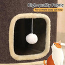 Empet Cat House for Indoor Cats Beds, Multi-Level Cat Condo, Foldable Cave Bed Brown, 2L by CozyNest Decor