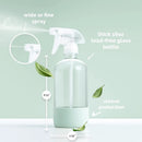 Vine Creations Glass Spray Bottles for Cleaning Solutions, Clear Glass Spray Bottle with Silicone Sleeve, 16 oz Empty Spray Bottles for Cleaning, Plant Spray Bottle, Mist and Stream Nozzle - 2 Pack by GreenHaven Gardens