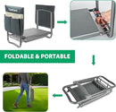 TomCare Garden Kneeler and Seat 10.64” Wider Larger Soft Kneeling Pad Garden Bench with 2 Large Tool Pouches Heavy Duty Garden Stool Foldable Tools Gardening Gifts for Women Men Gardeners,Grey by GreenHaven Gardens